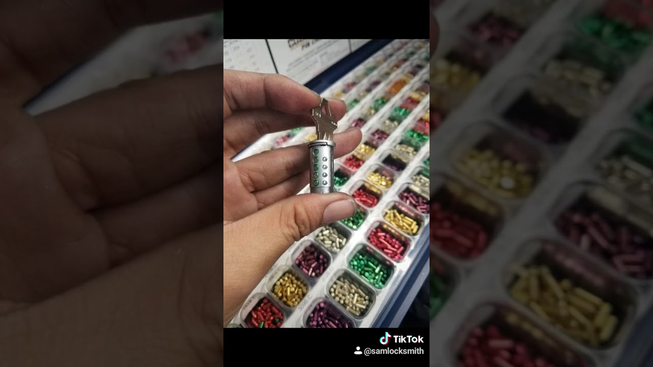 Commercial lock decode by Lishi.