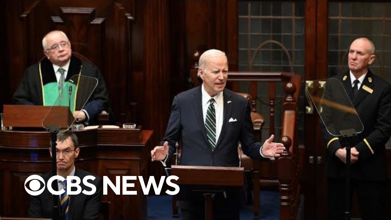 Biden addresses the Irish parliament in Dublin | full video