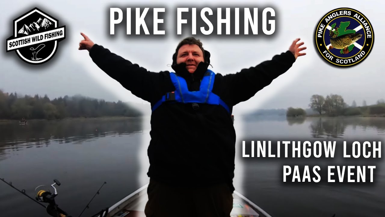 Pike fishing from boat, Linlithgow Loch Scotland - PAAS - RAIN,NOODLES and PIKE!! - SWF