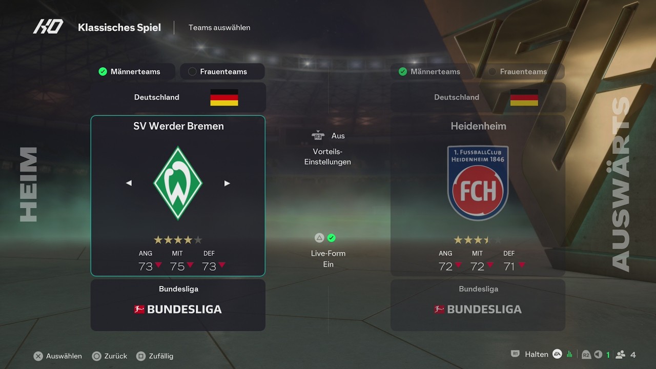 FC 26#024 24.Spieltag 25/26 SV Werder Bremen gegen 1 FC Heidenheim 28.02.26 