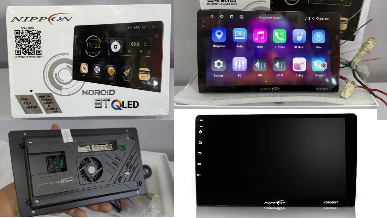 Nippon 9T QLED Android Player Install 🔥 | 9 Inch Touch Screen | Best Car Android Stereo 2026