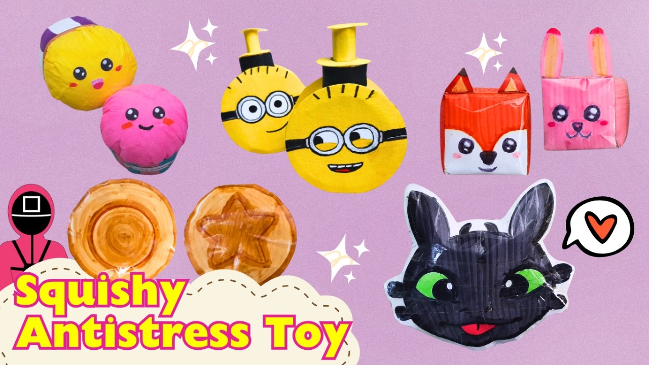 Paper Squishy｜DIY Antistress Toys｜Bikin Paper Squishy｜How To Make A Squishy｜Fidget Toy