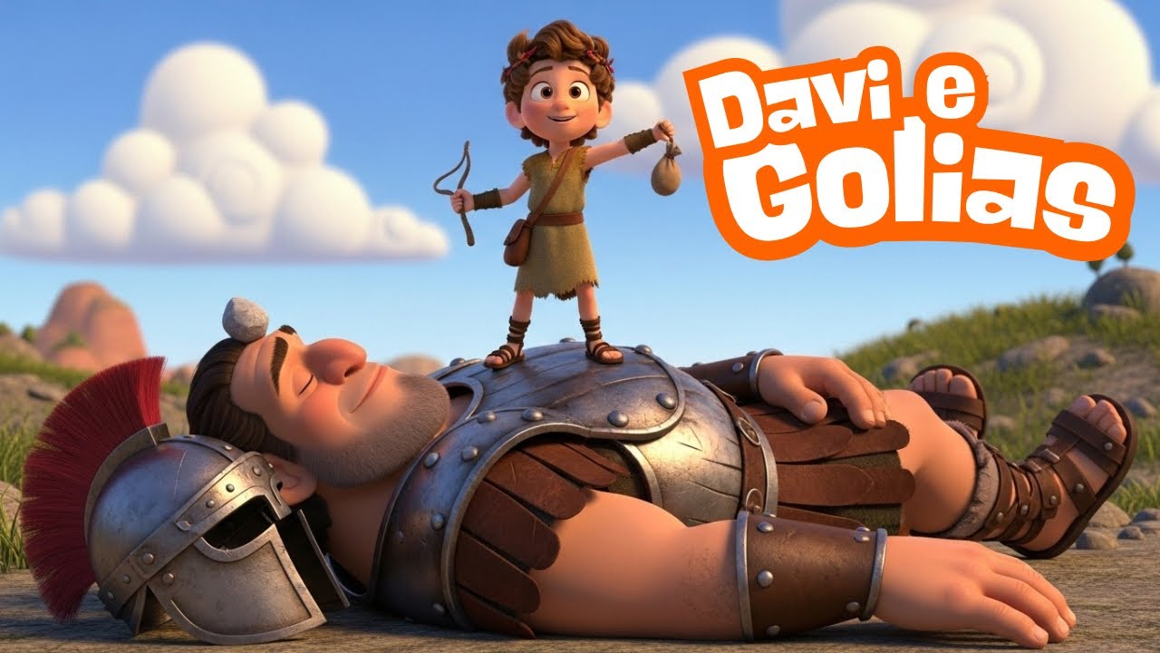 ✨ Davi e Golias 🎵 A História do Menino que Confiou em Deus | ENSINOS DA BÍBLIA KIDS