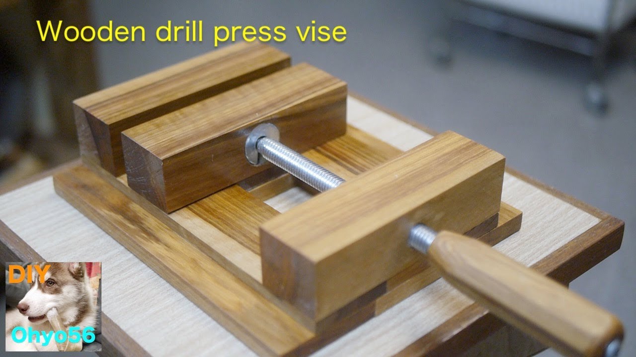 Wooden drill press vise