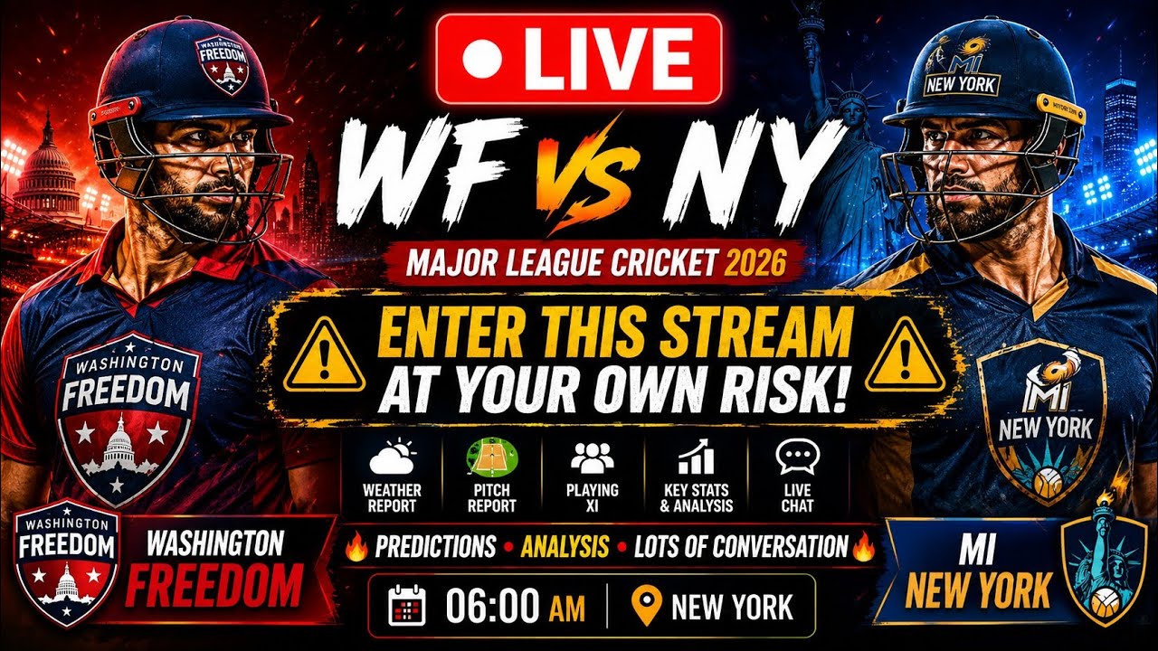 🔴 LIVE: Washington Freedom vs MI New York | WF vs MINY Prediction, Pitch Report & Playing XI | MLC