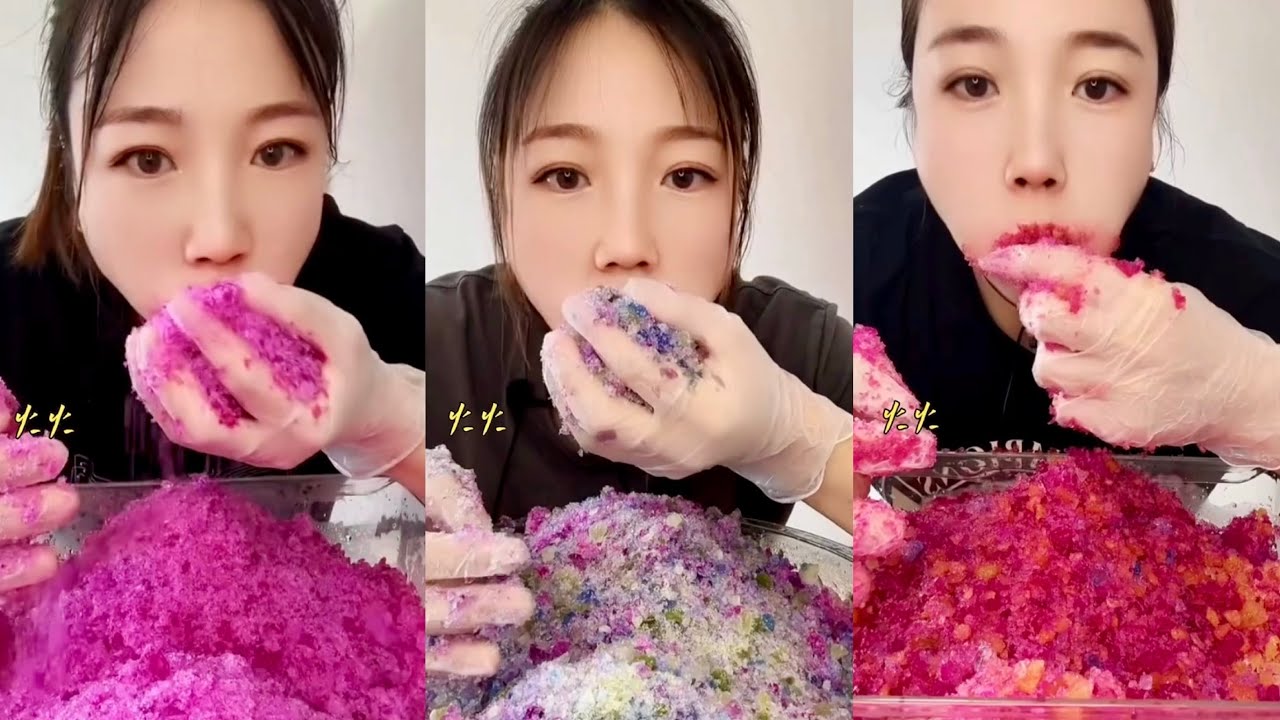 ASMR ICE ONLY BITES OF SHAVED ICE 🍧 CHALLENGE BY Qian 