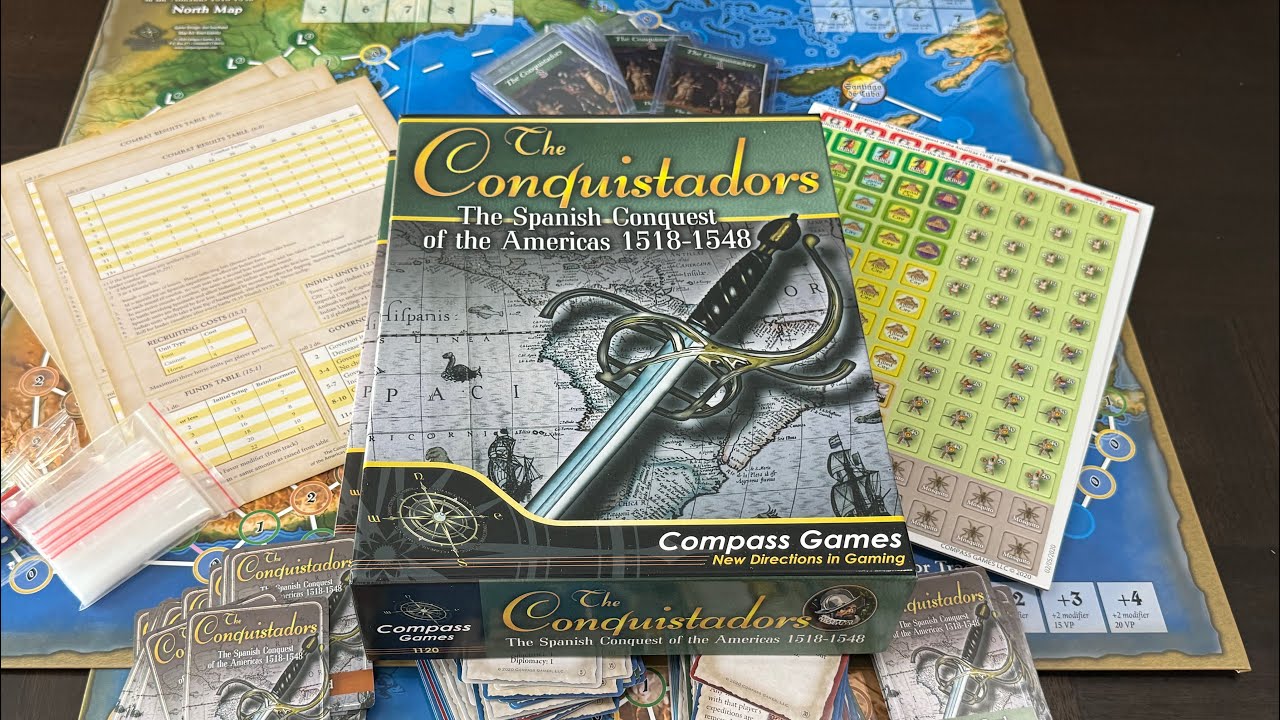 Конкистадоры: Испанское завоевание Америки – 1518–1548 (Compass Games) – Распаковка
