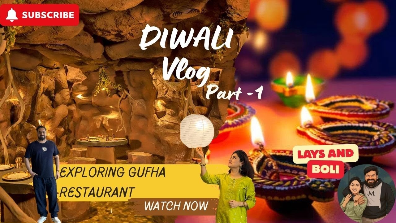 Diwali Vlog Part-1 | Exploring Gufha Restaurant Bangalore | Food, Drinks & Vibes! Diwali Vlog 2025