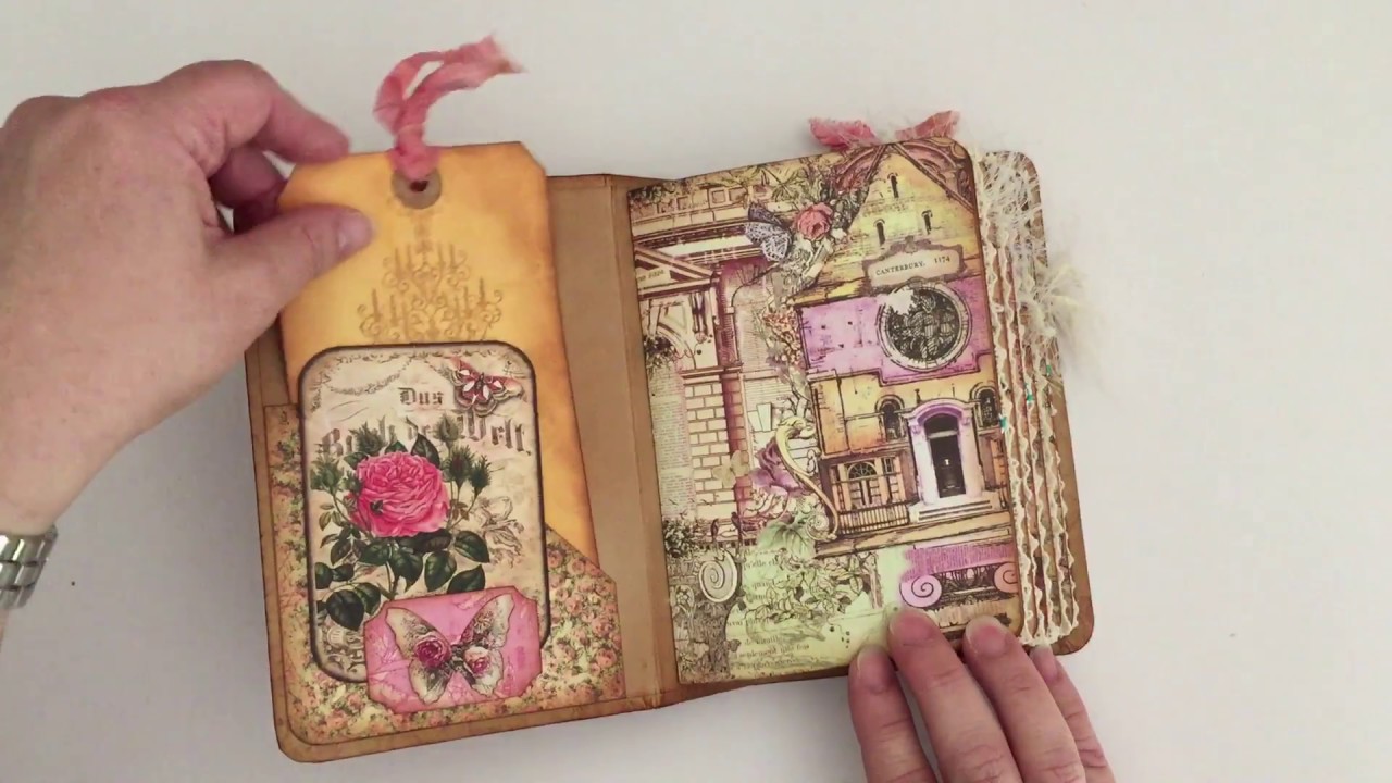 Grungy romantic vintage journal
