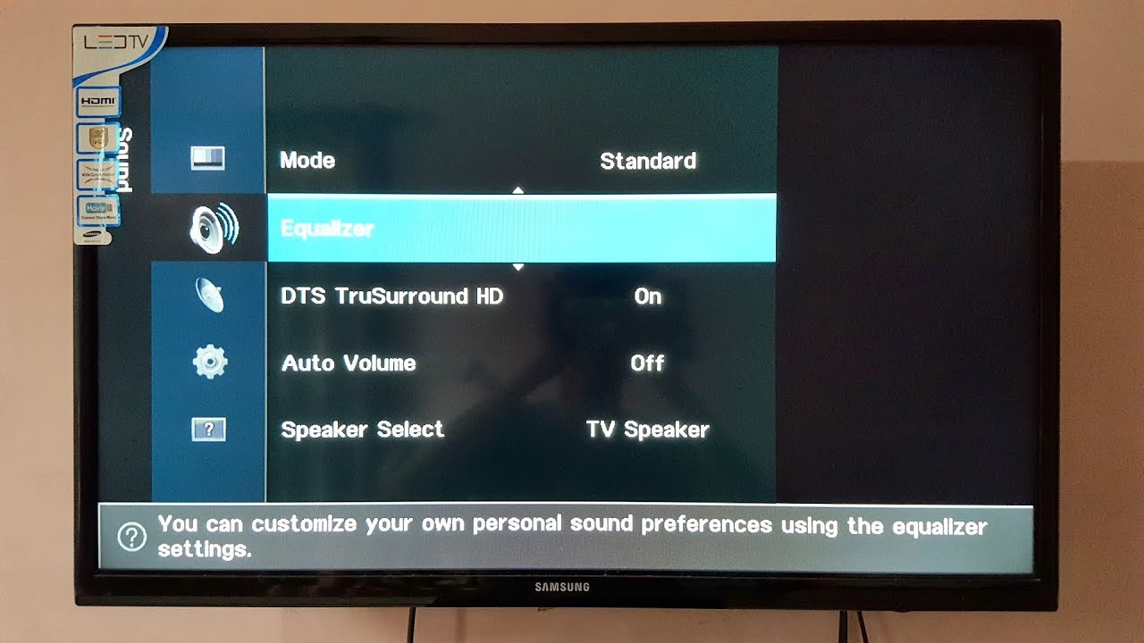 Samsung LED TV Sound Settings
