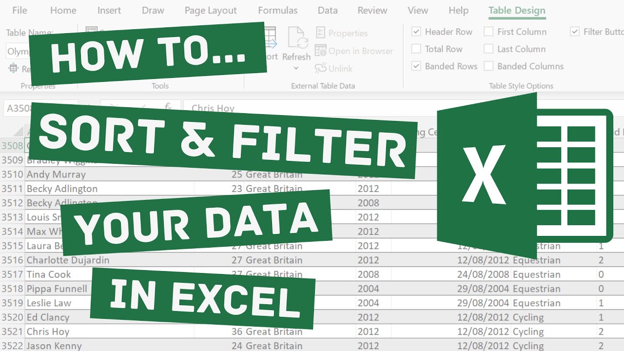 Как сортировать и фильтровать данные в Excel