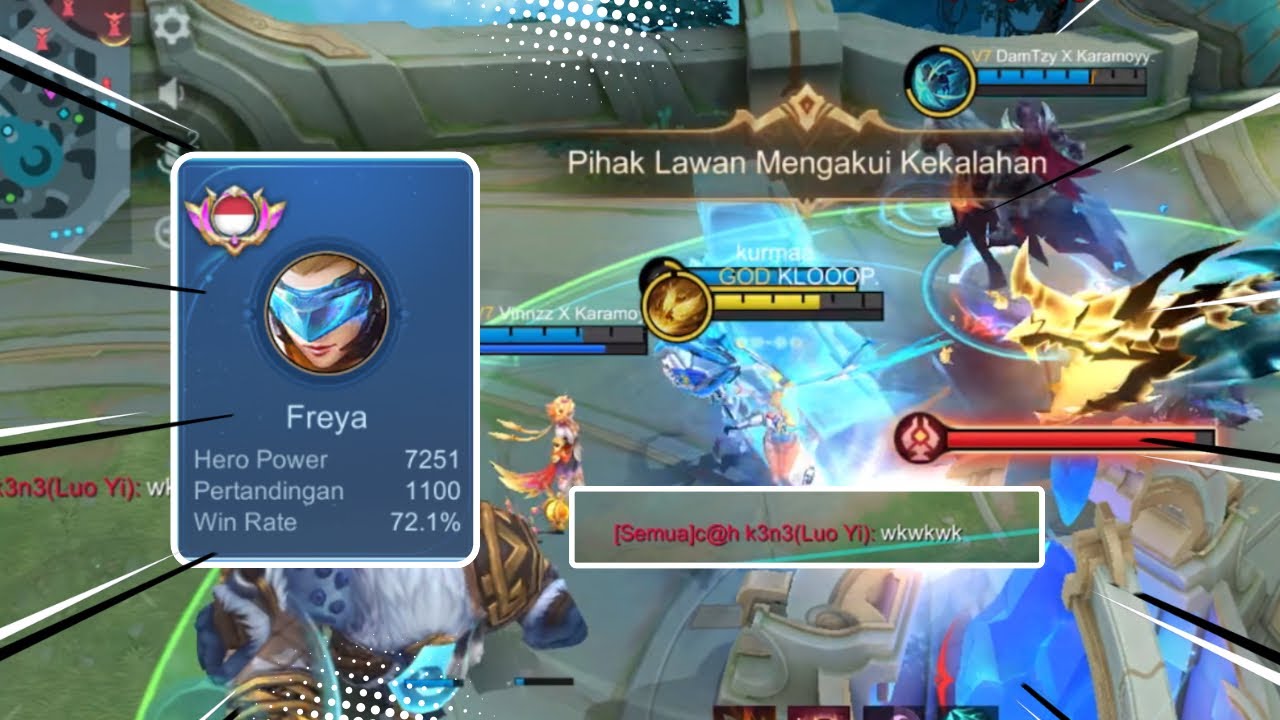 NGEBANTAI MUSUH SAMPE SUREN!! FREYA MOBILE LEGEND