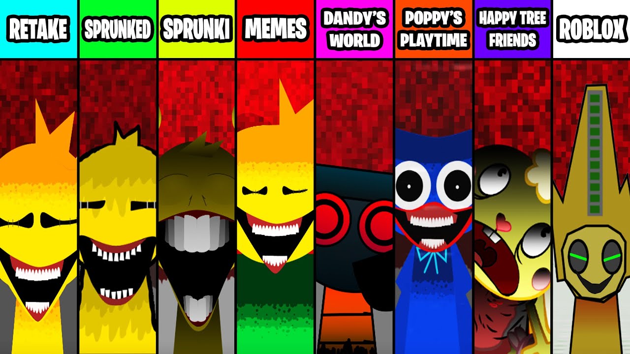 EVERY Incredibox Monster VOICE From Incredibox SPRUNKI RETAKE! All New Mod Versions Comparison
