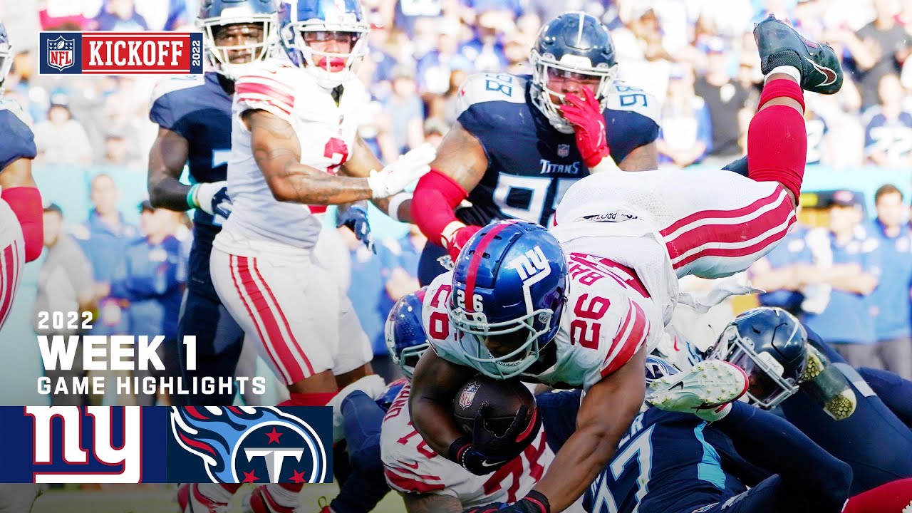 Tennessee Titans vs. New York Giants | Week 1 2022 Game Highlights