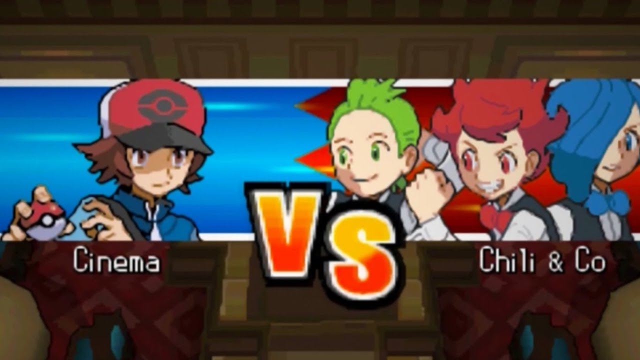 Pokemon Black & White Hacked - Gym Battles #1 Triple Battle!