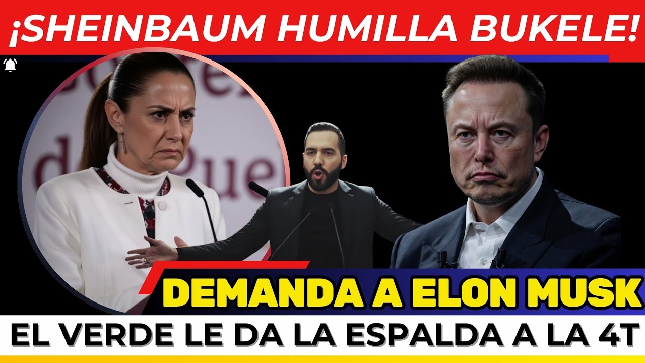 ¡SHEINBAUM ACORRALA A BUKELE! EL VERDE LE HUYE A LA PRESIDENTA. ¡Corren de PALACIO! EEUU DETRÁS