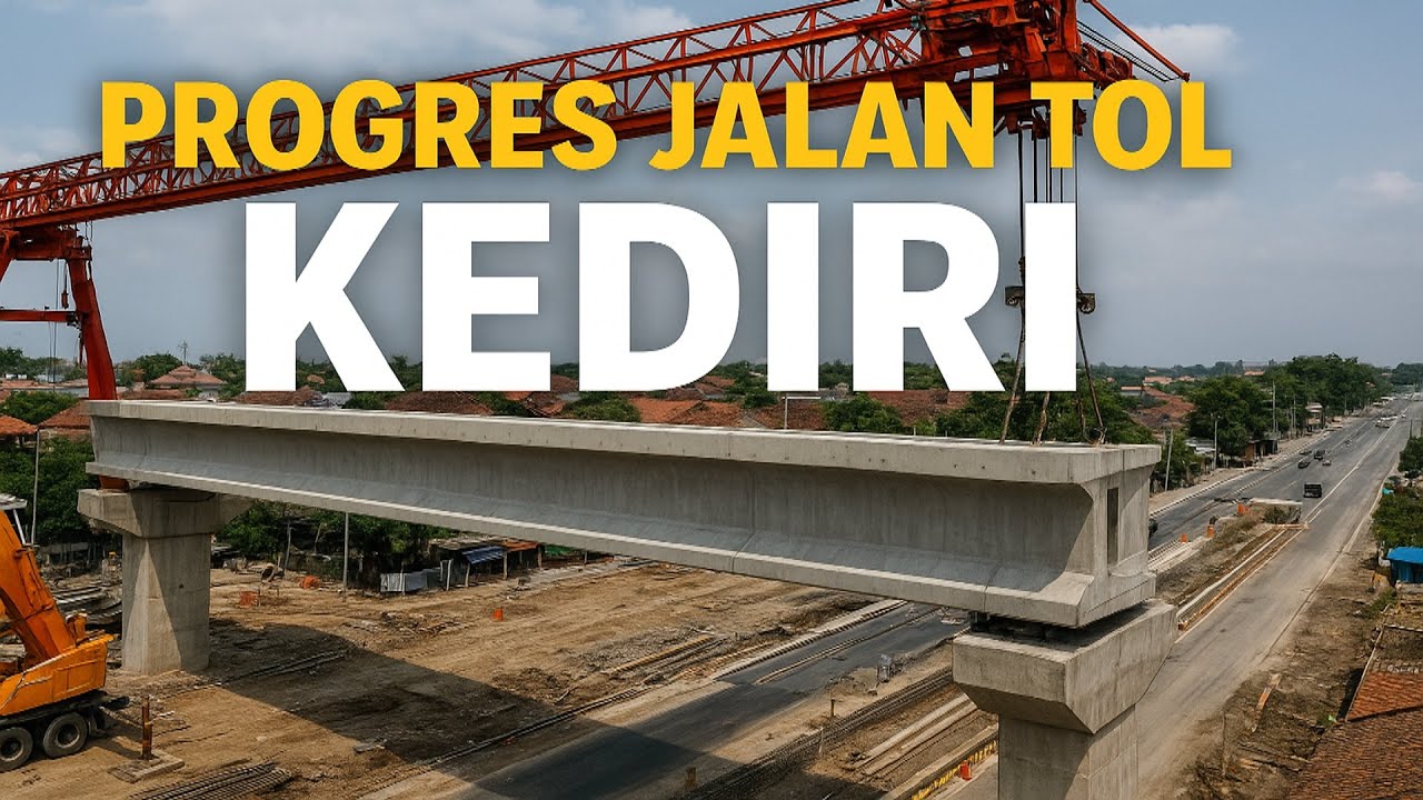 Gempar! Proses Angkat Balok Girder Tol Kediri bikin Merinding