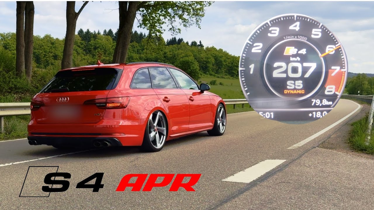 2017 Audi S4 B9 TFSI APR Stage 1 (424HP) - 0-200km/h acceleration I Dragy