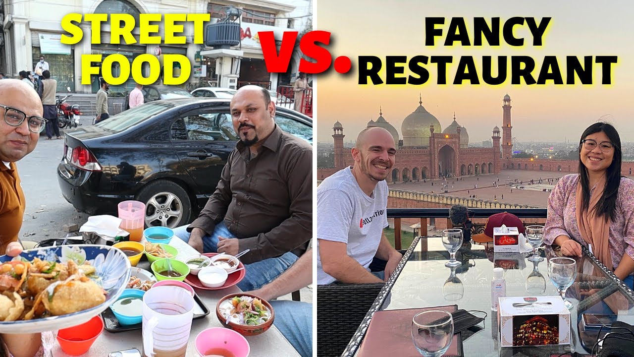 $3 vs. $63 meal in Lahore! Trying Gol gappay roadside stall & Haveli restaurant - PAKISTAN FOOD TOUR