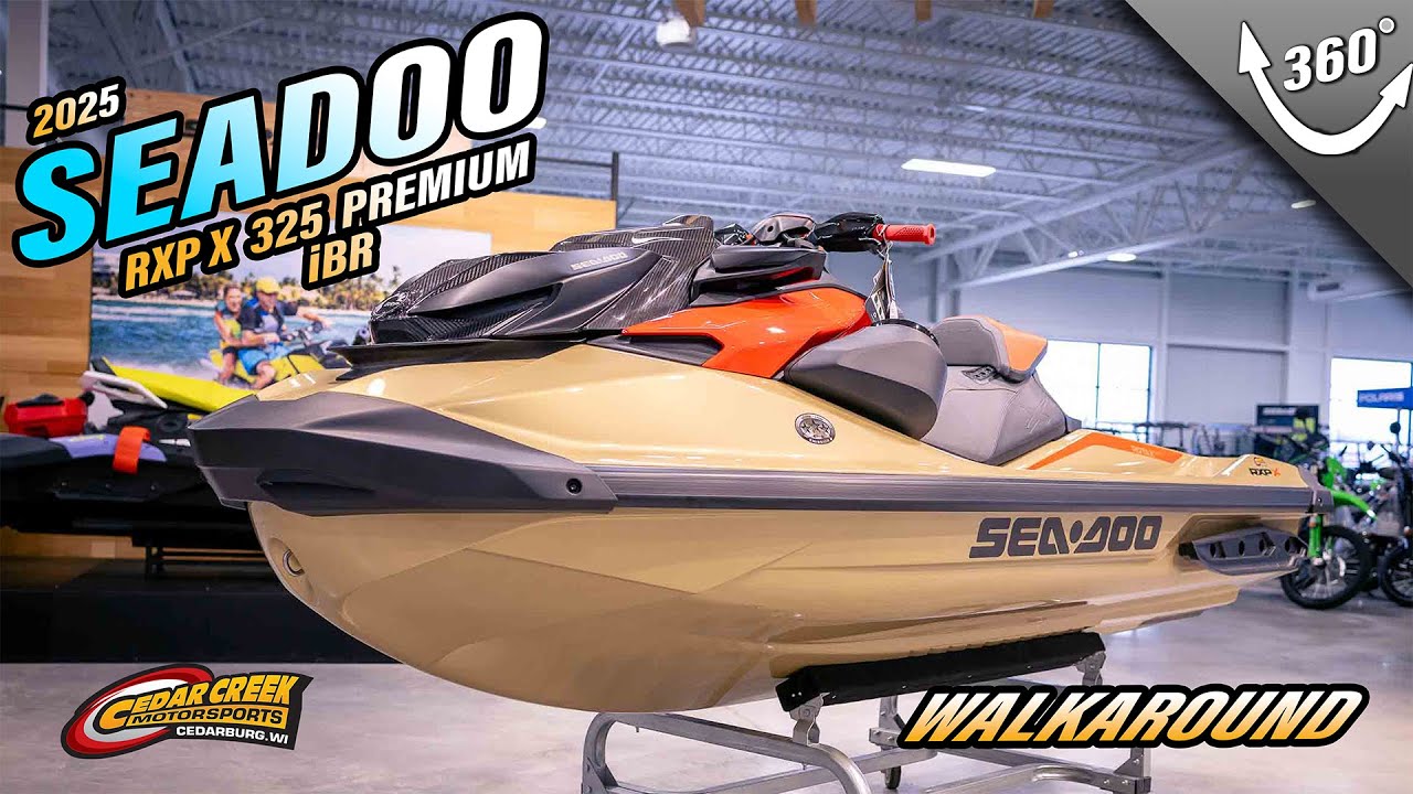 Walkaround | 2025 Sea-Doo RXP-X™ 325 iBR Metallic Tan / Lava Red Premium