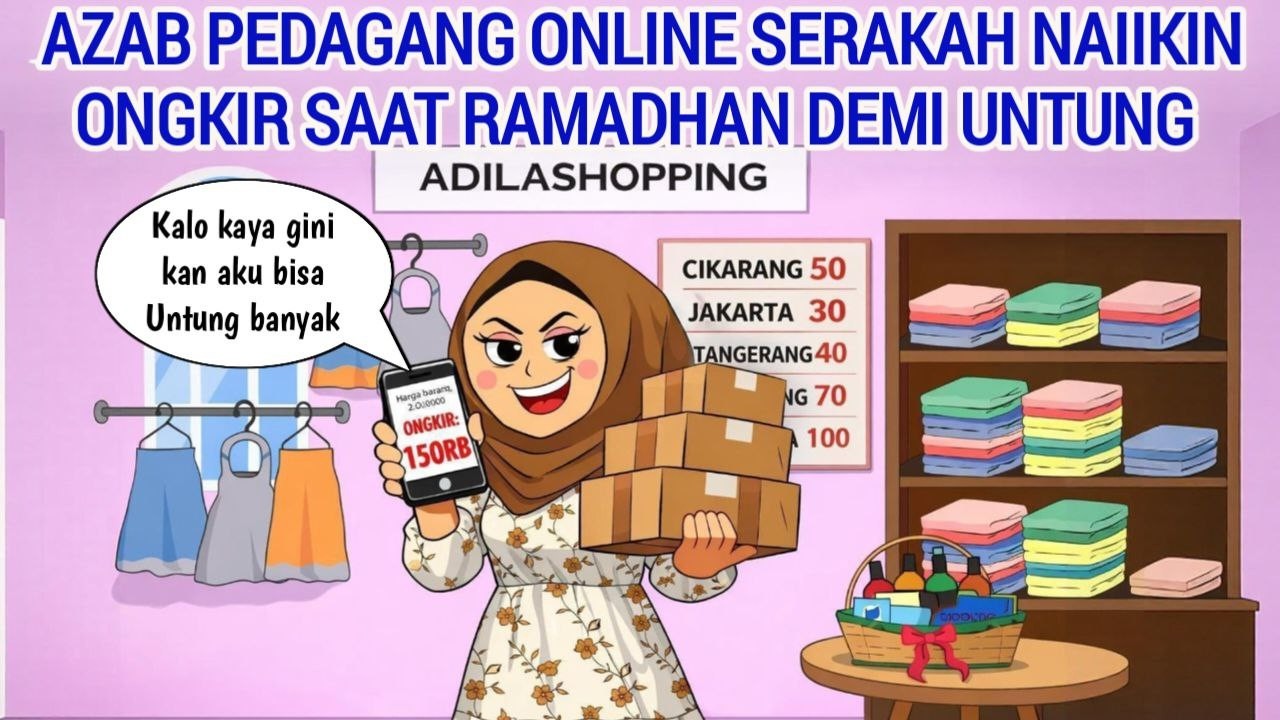 AZAB PEDAGANG ONLINE SERAKAH NAIKIN ONGKIR SAAT RAMADAN DEMI UNTUNG BESAR | ANIMASI AZAB