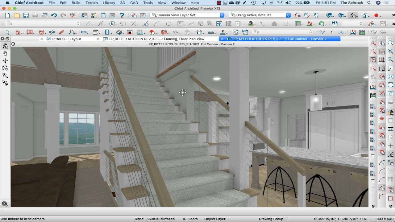 Custom Stair Sections | Chief Architect