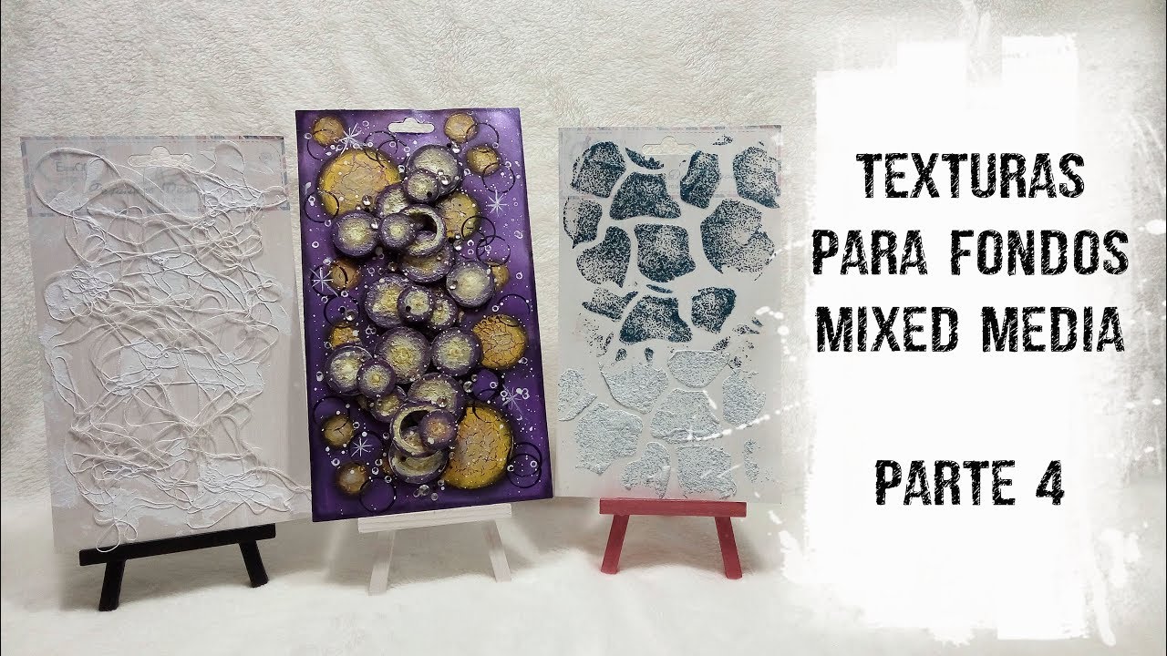 Texturas para fondos mixed media - #4 - Tip craquelado casero - Tutorial