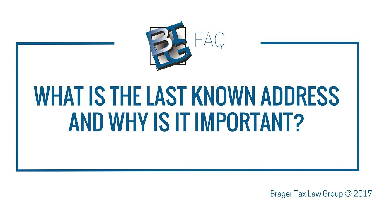 What is the Last Known Address and Why is It Important?
