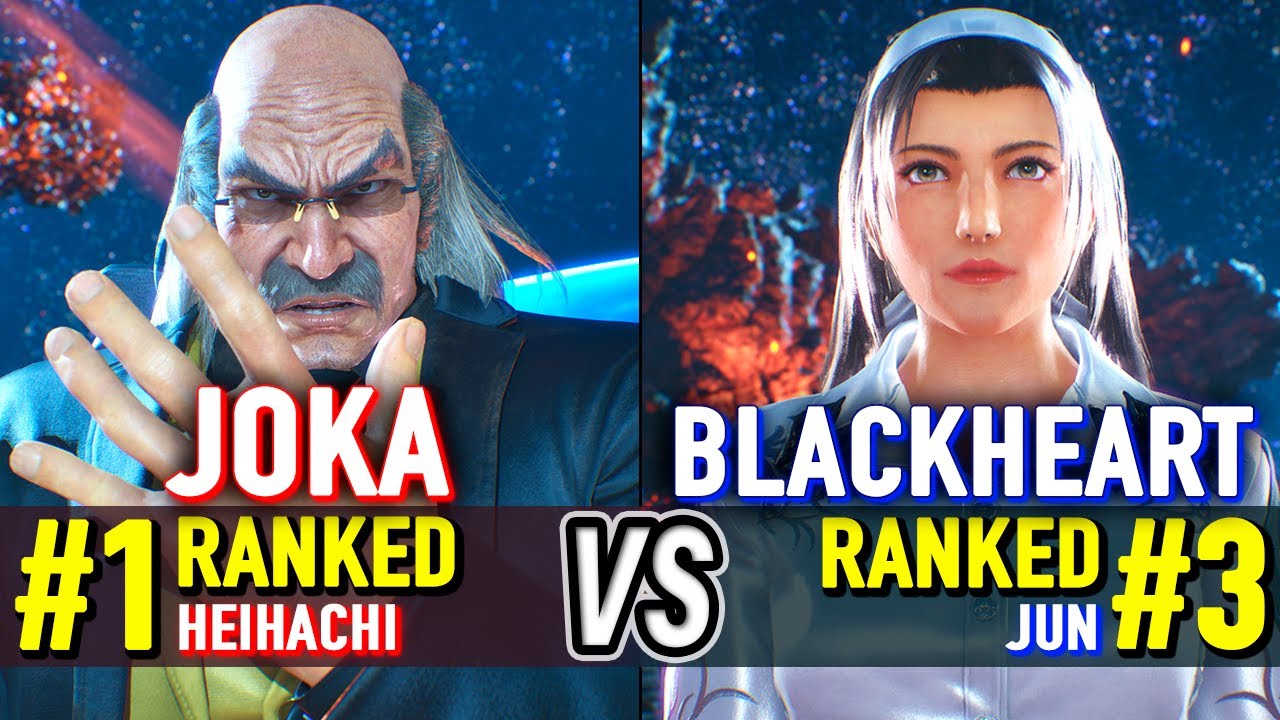 T8 🔥 JOKA (#1 Ranked Heihachi) vs BLACKHEART (#3 Ranked Jun) 🔥 Tekken 8 High Level Gameplay