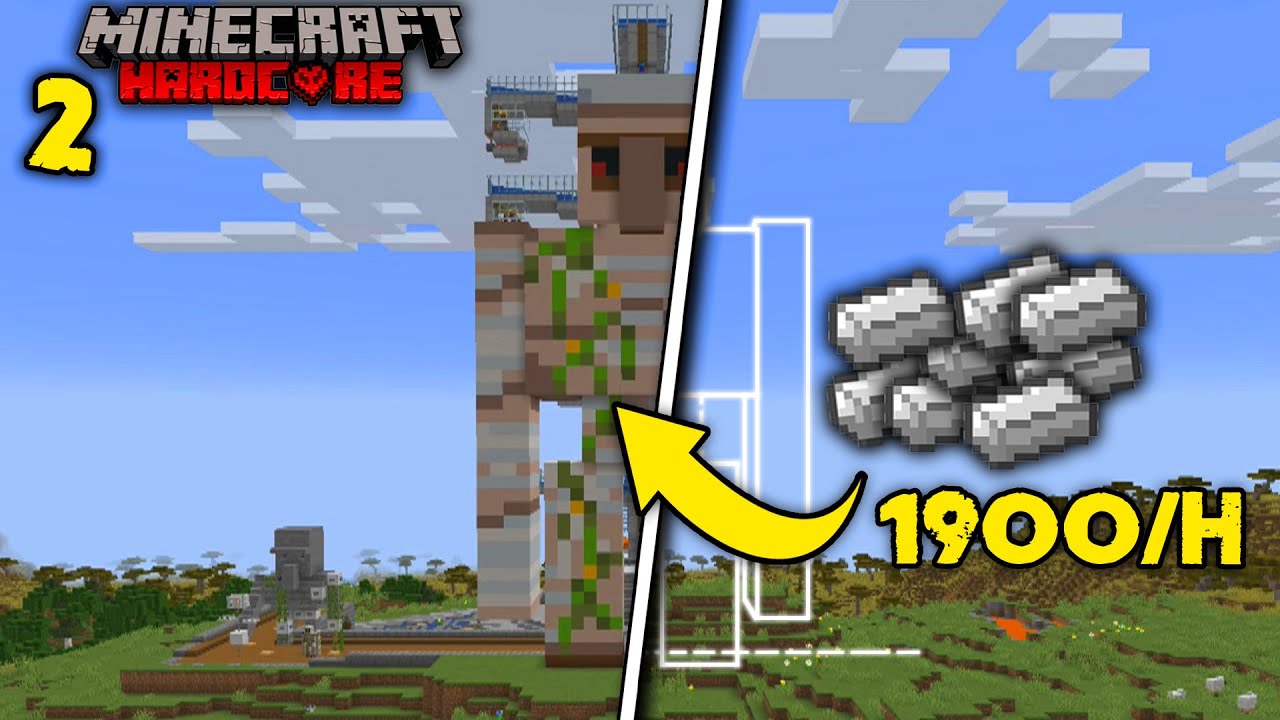 NAJWYDAJNIEJSZA FABRYKA ŻELAZA jaką widziałeś w Minecraft Hardcore #2