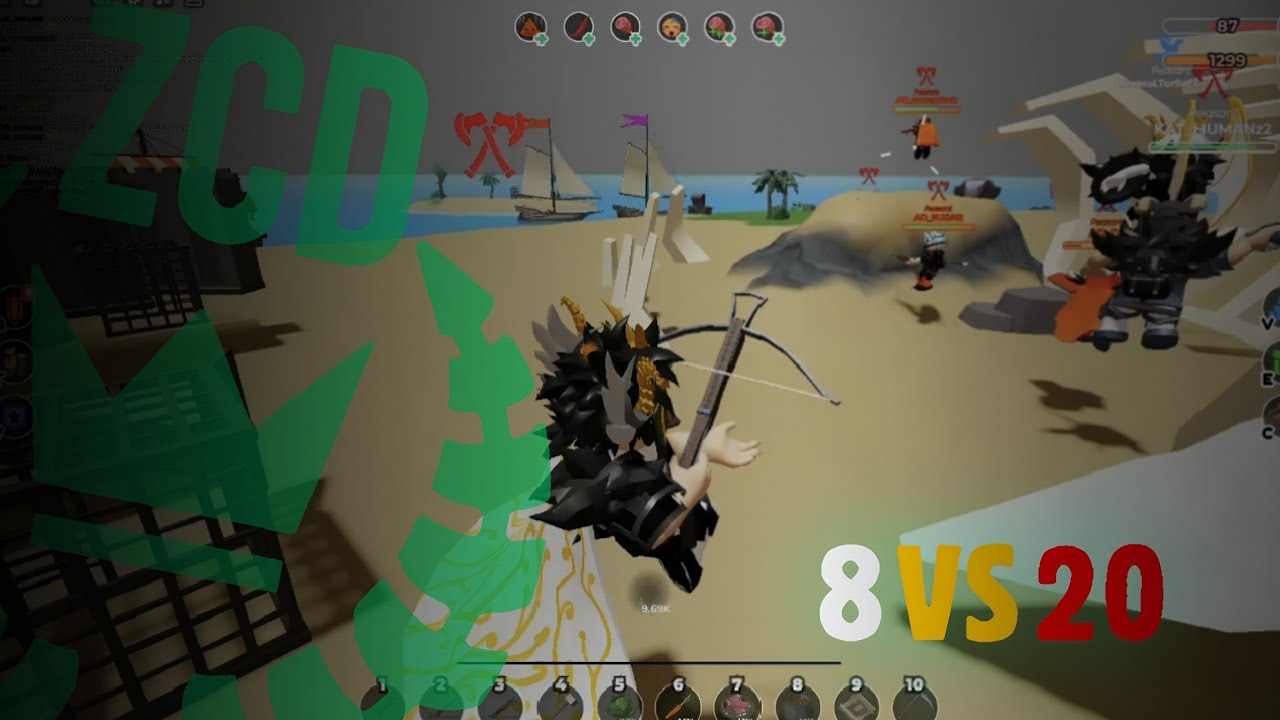 ZCD & ACS vs AD, RD & TLL | Clan Raid | The Survival Game : Roblox