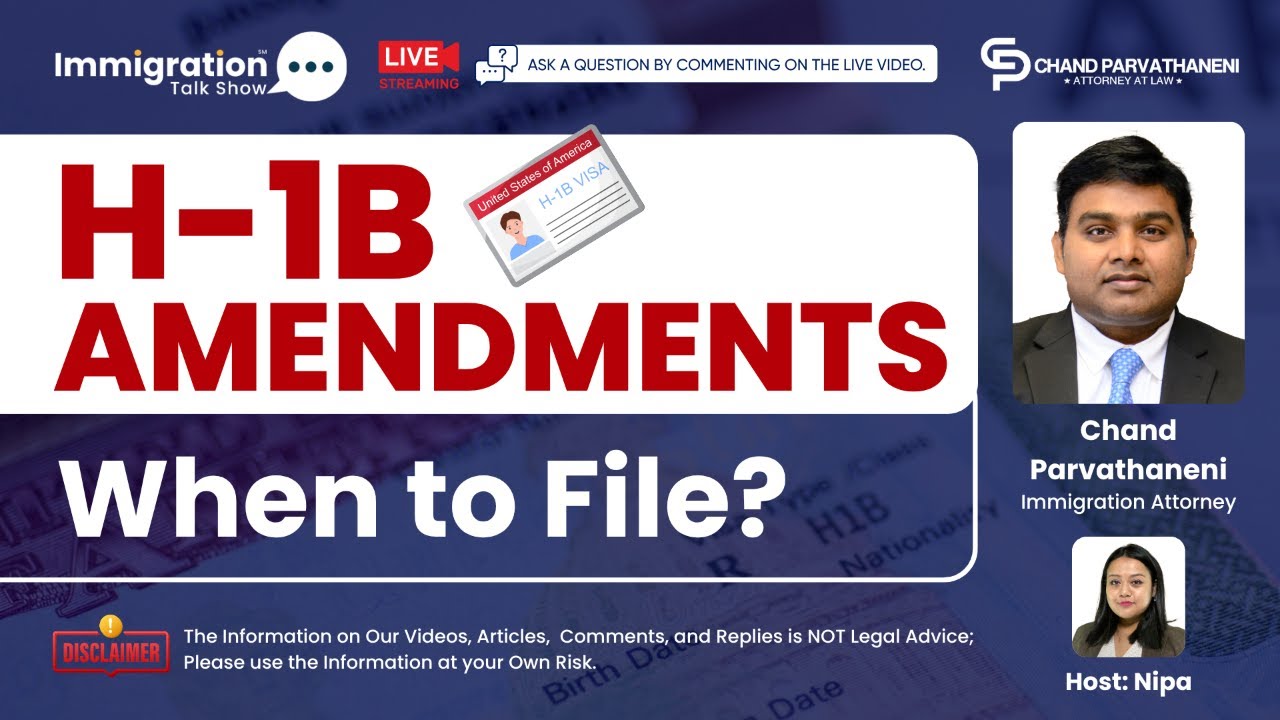H-1B Amendments: When Indians Must File & Why It Matters #h1bvisas
