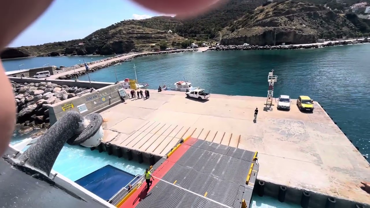 Blue Star Chios docking at Diafani port in Karpathos