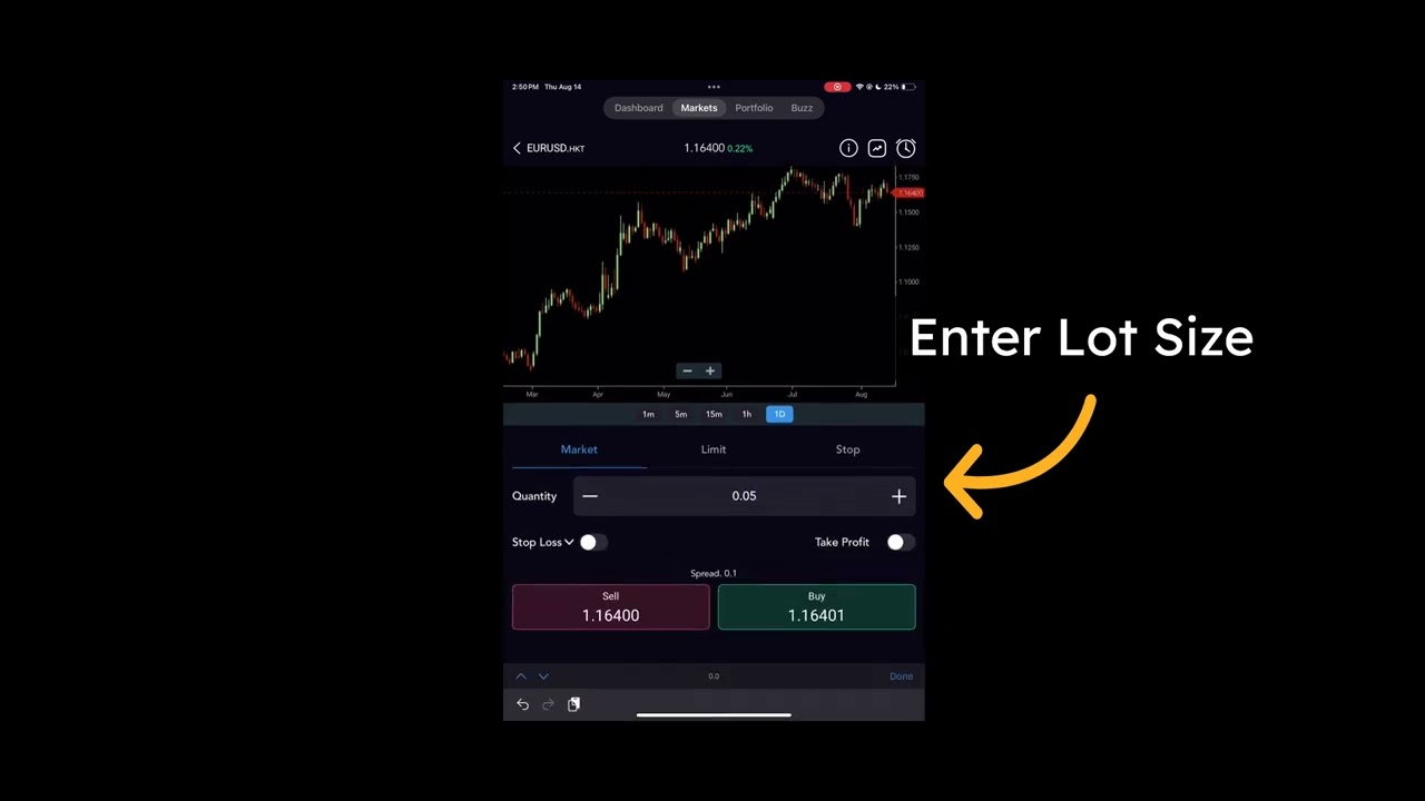 How to use & place trades on Act Trader /Iphone or Android  ( Step 7 )