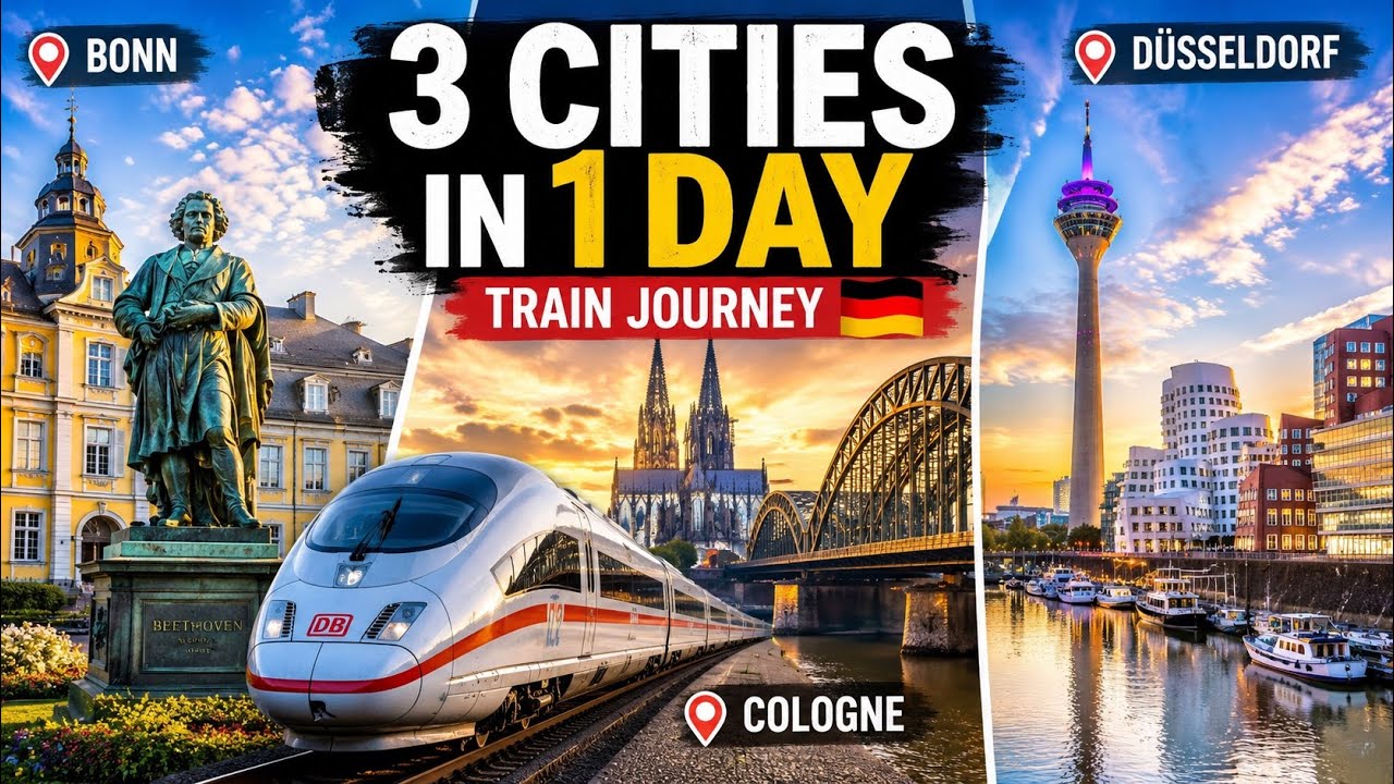  Cities in 1 Day 🇩🇪 | Train Journey Through Bonn, Cologne & Düsseldorf