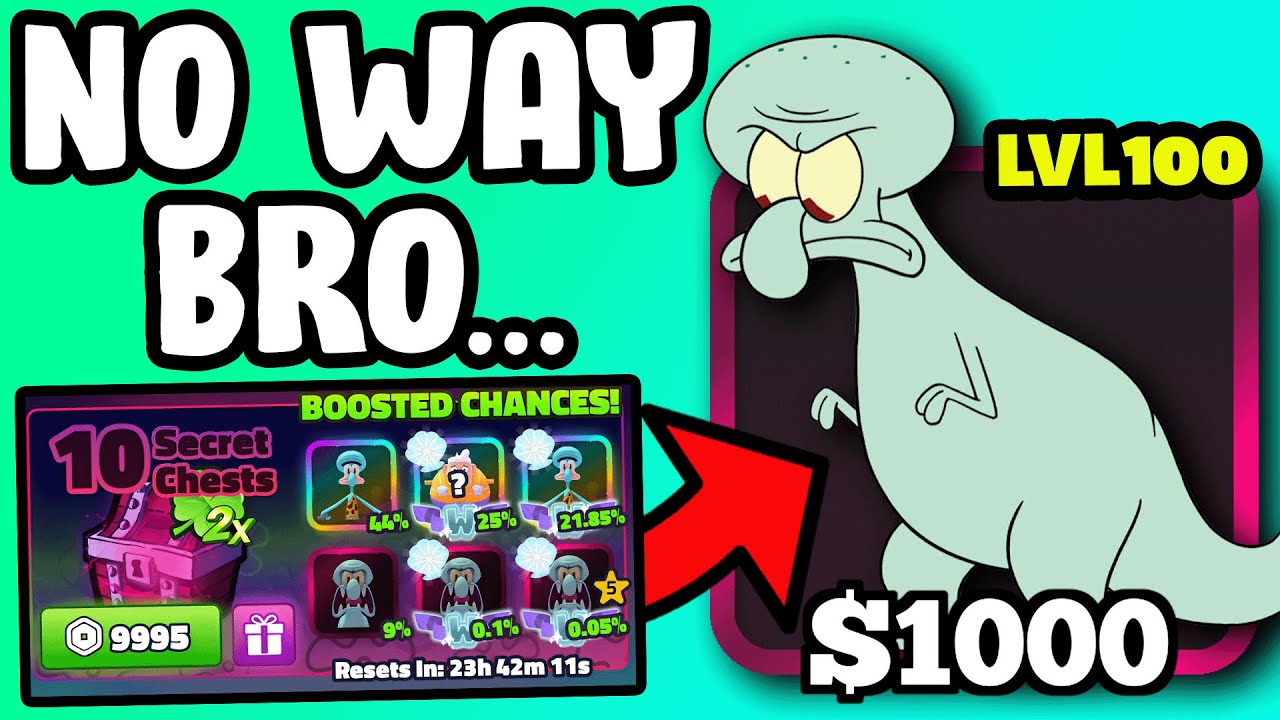 BUYING TONS OF LUCKY SECRET CHESTS for NEW SQUIDASAURUS REX SECRET RARE!! (UPDATE)