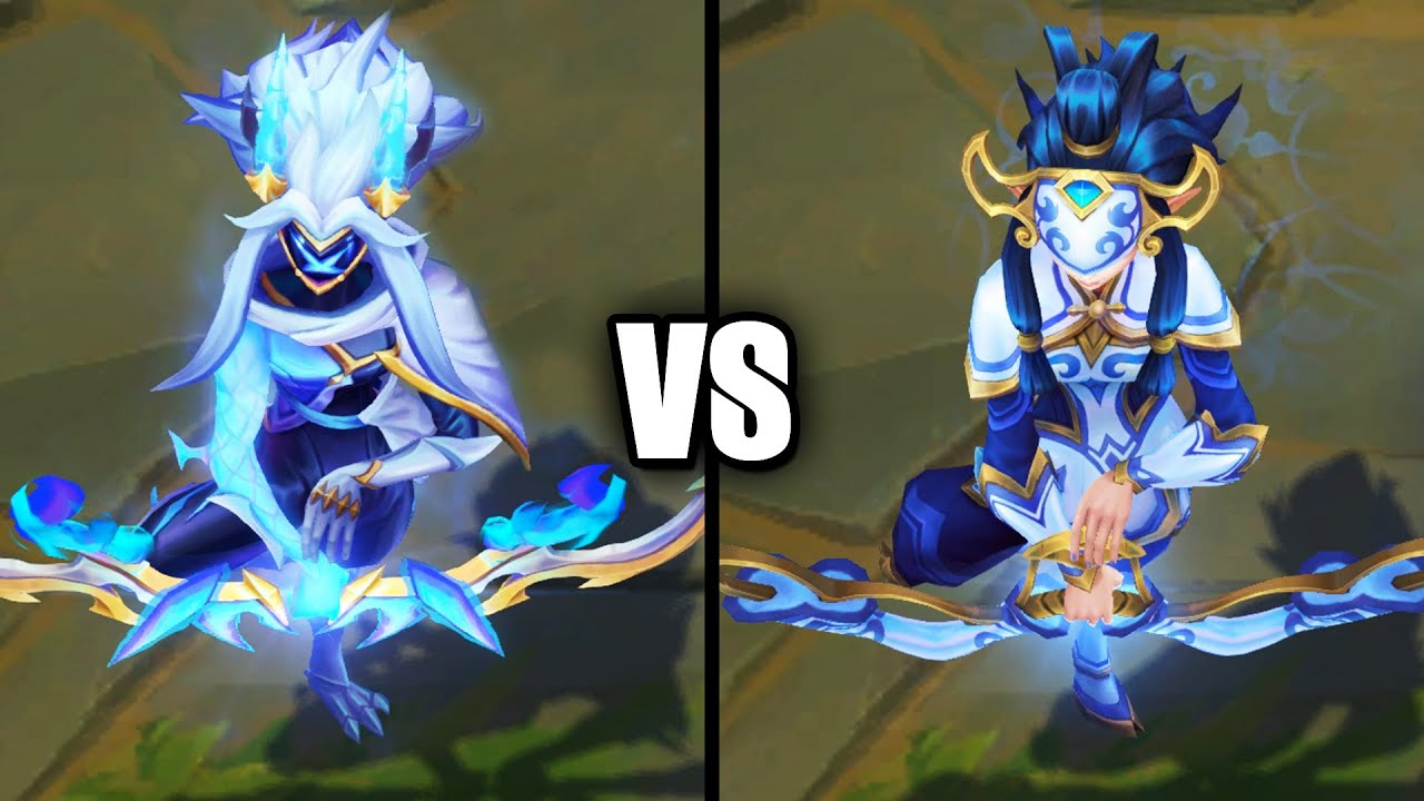 DRX Kindred vs Porcelain Kindred Skins Comparison (League of Legends)