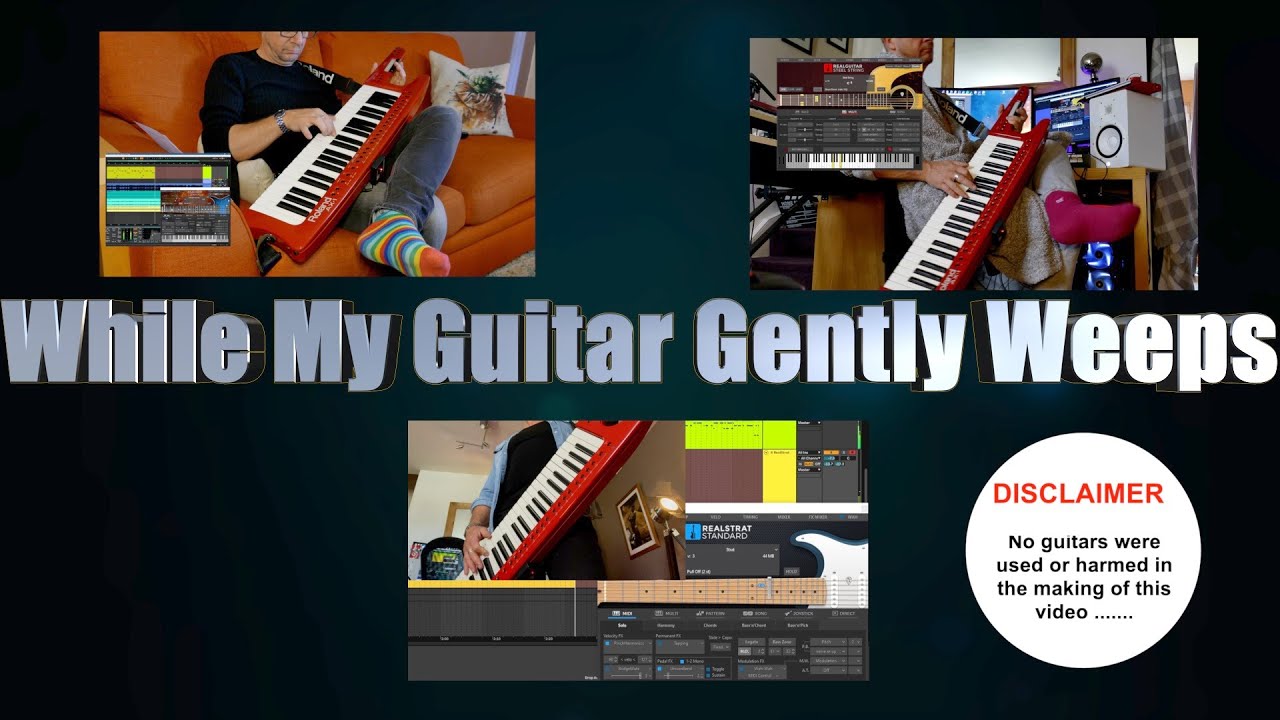 While My Guitar Gently Weeps - COVER  - Keytar Solo