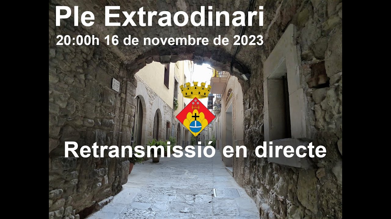Ple municipal extraordinari 16 de novembre de 2023. Monistrol de Montserrat
