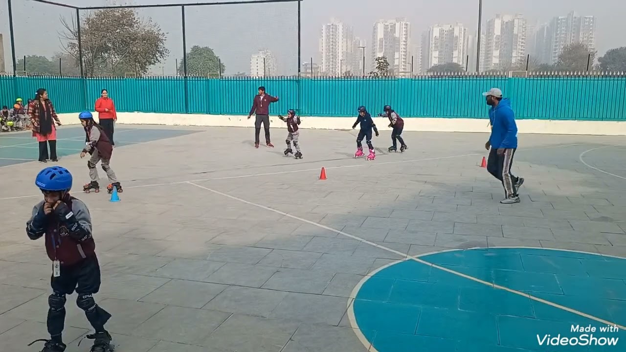 Knowledge Tree World School Gurugram Skating with Class 2