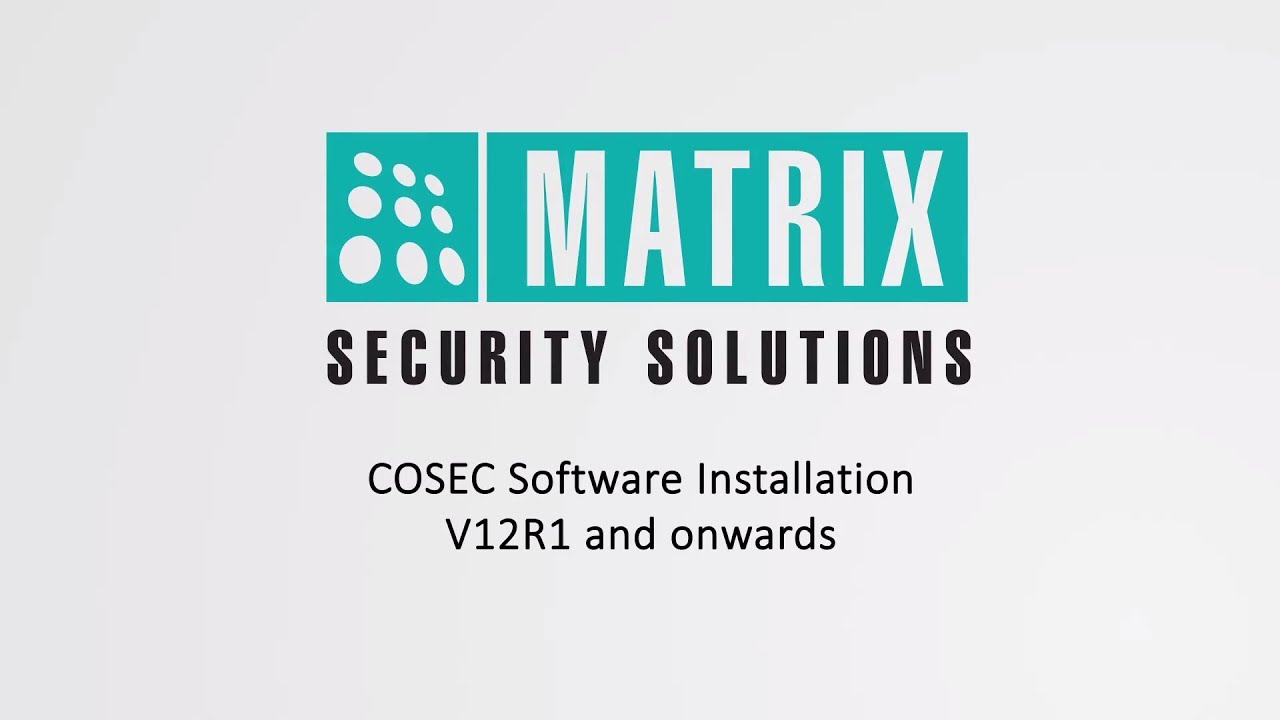 COSEC Software Installation V12R1 and onwards