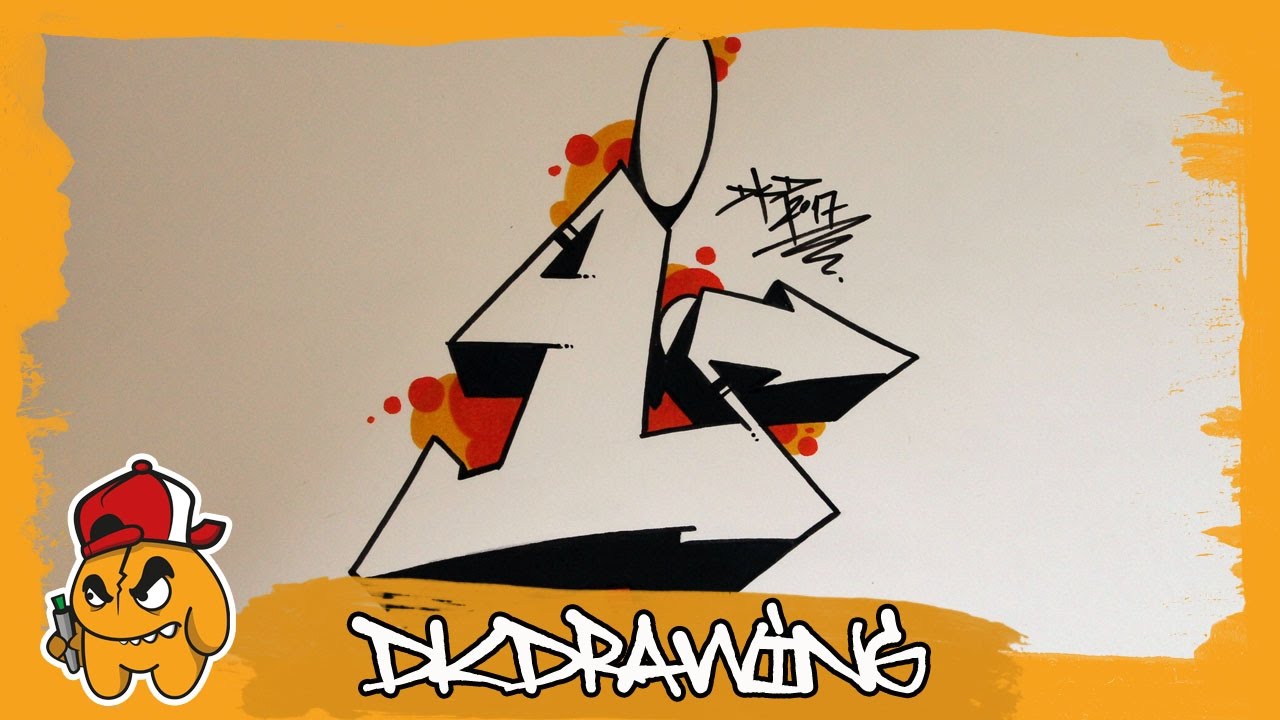 Graffiti Alphabet Tutorial - How to draw graffiti letters - Letter I