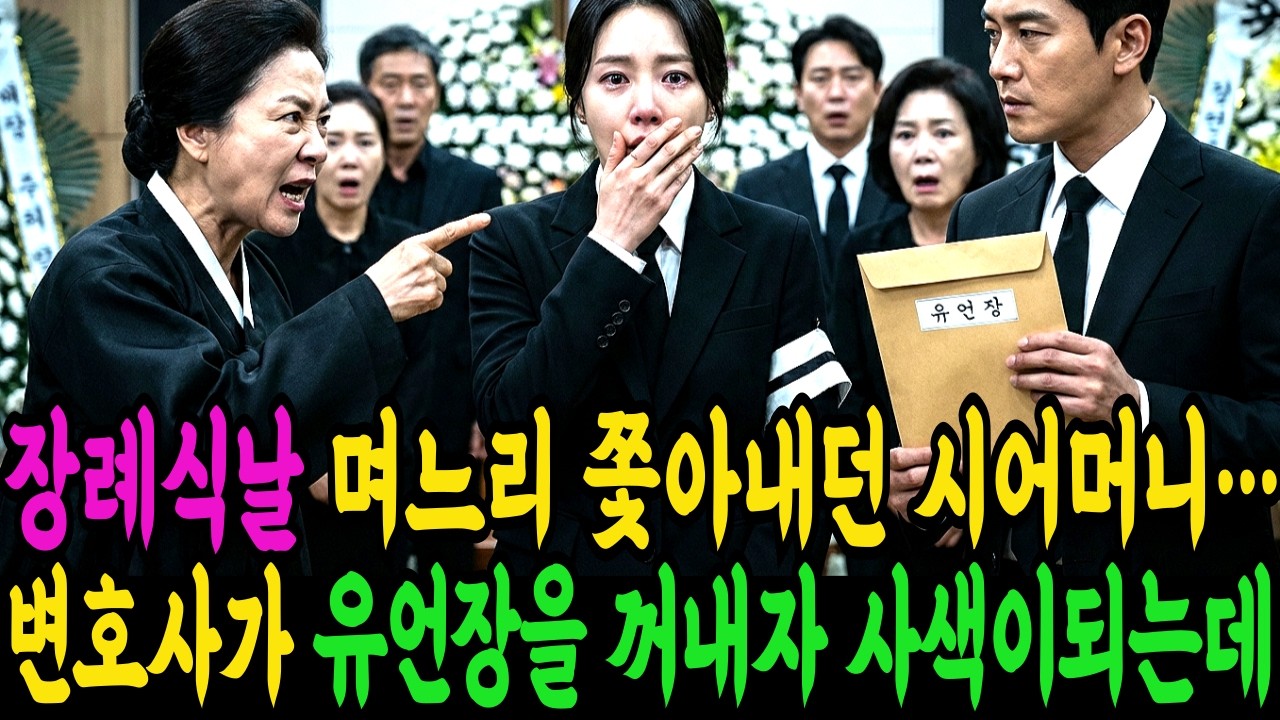 장례식날 며느리 쫓아내던 시어머니… 변호사가 유언장을 꺼내자 사색이되는데