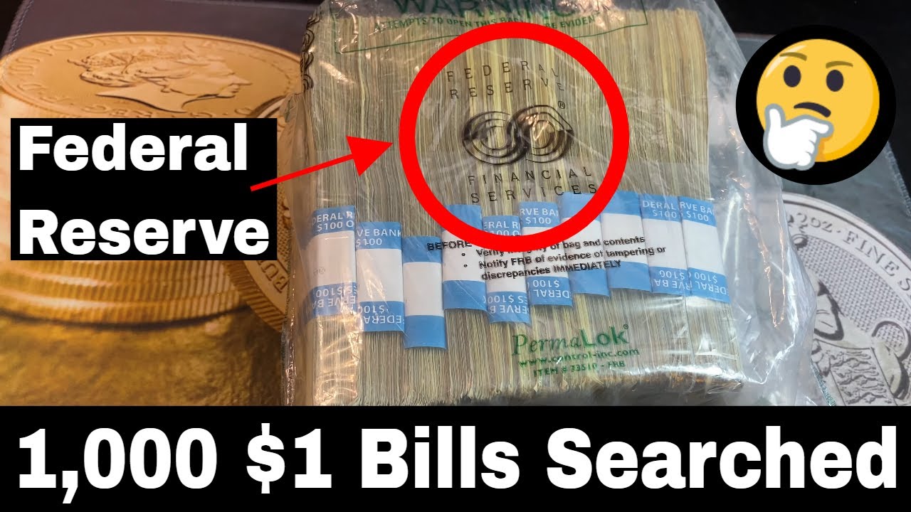 Searching $1,000 in $1 Federal Reserve Notes - Full Brick of $1 Bills