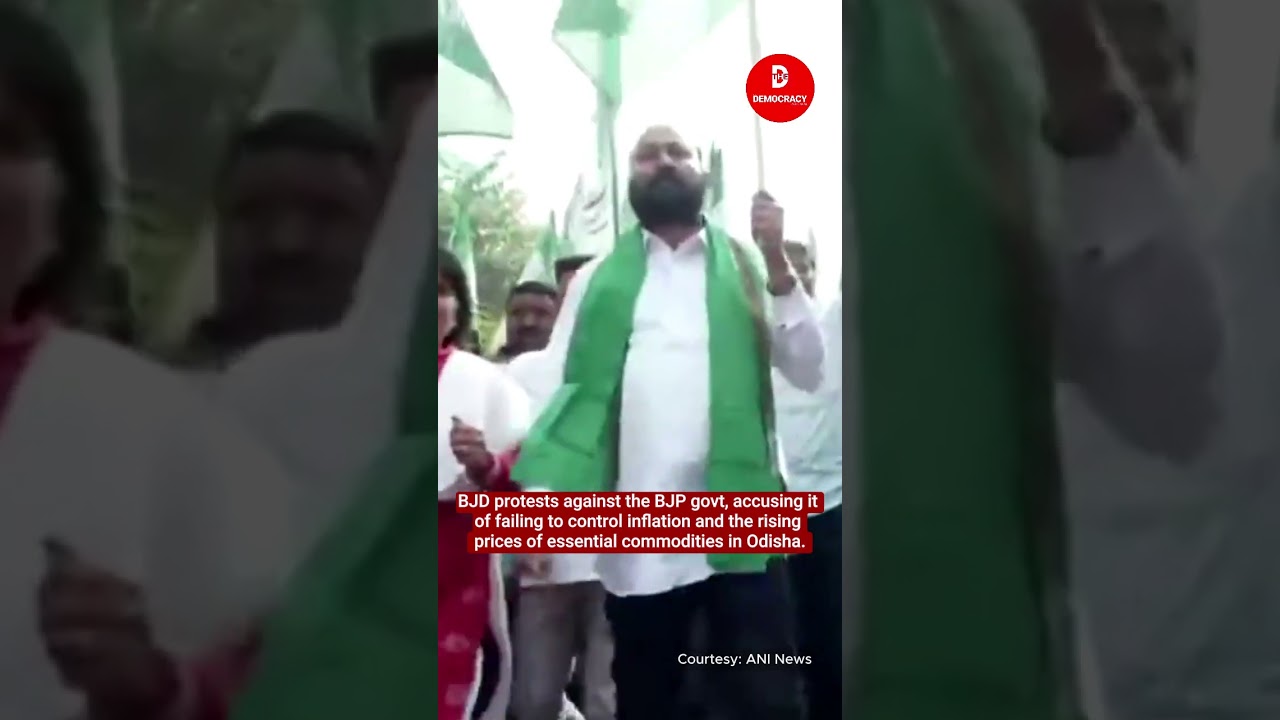 BJD Protests Against BJP Government Over Inflation in Odisha