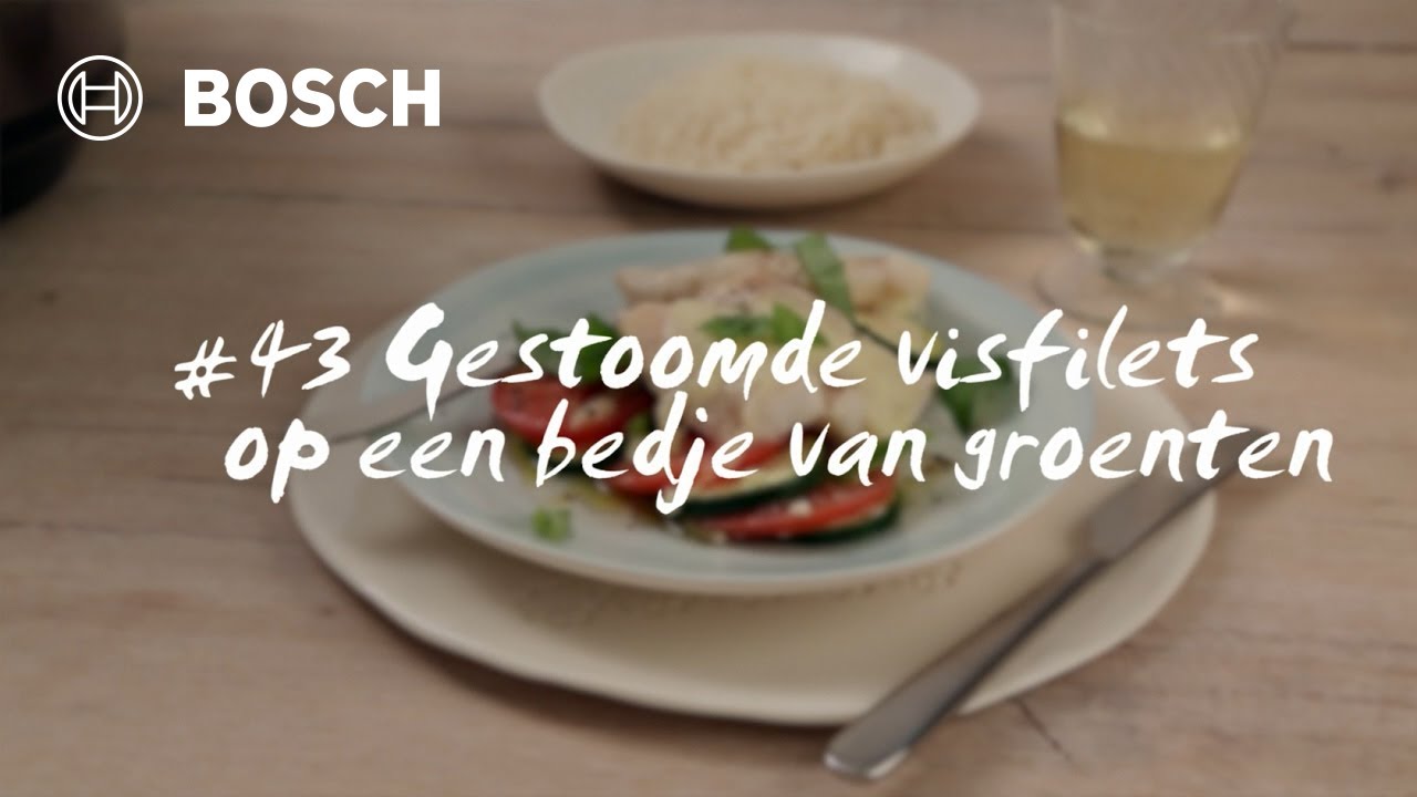 Bosch AutoCook recept: Gestoomde visfilets op een bedje van groenten