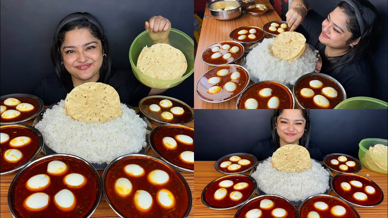 BEHIND THE SCENES MADDYEATS MUKBANG | SIMPLE EGG CURRY AND RICE MAKING