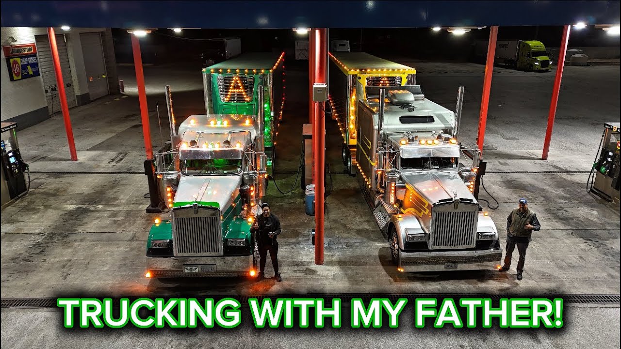 Trucking With My Father Never Gets Old! | Pulled Over By DOT | I Hit A Tree