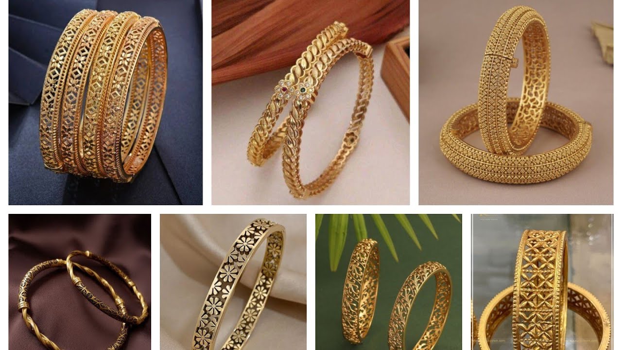 Affordable Stylish Gold bangles designs for girls & Ladies