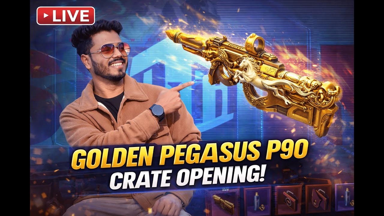 Golden Pegasus P90 Crate Opening LIVE | BGMI Lucky Spin #bgmi #bgmilive #shortsfeed #shortslive